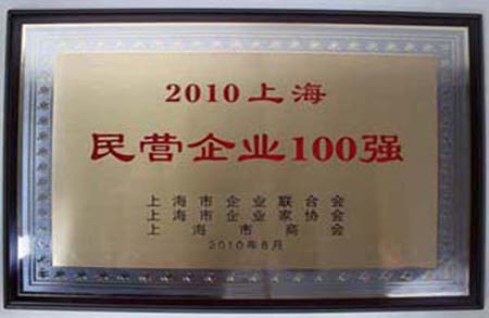2010年荣获”民营企业100强“